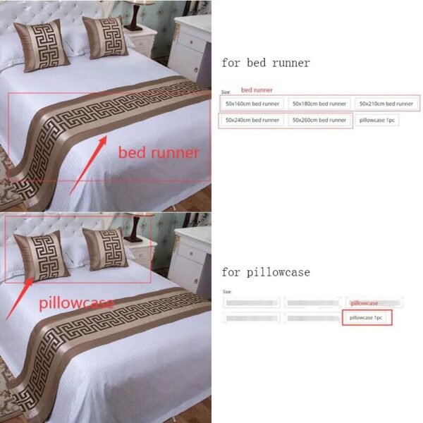 New Chinese Style Fashion High Quality Bed Flag Hotel Cupboard Table Runner Decor for Home Parlor Wedding Room Pillowcase-Arlik interiors