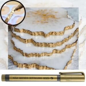 1Pc Reflective Gold Resin Drawing Pen Epoxy Mold Resin Permanent Paint Marker Acrylic Highlights Handmade DIY-Arlik interiors