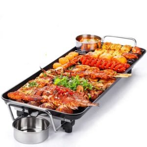 1300W Non Stick Electric BBQ Grill Smokeless Barbecue Machine