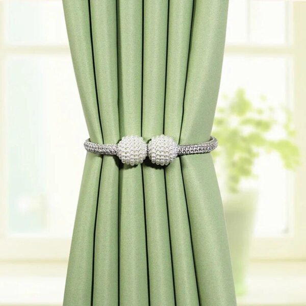 Magnetic Curtain Clip Room Accessories Pearl Ball Curtains Holder Buckle Rope Tieback Home Decor Hanging Ball Tie Back Holdback-Arlik interiors