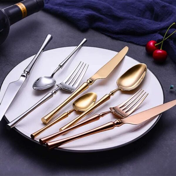 24pcs Stainless Steel Tableware Set-Flatware-Arlik interiors