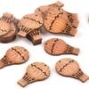 20Pcs Vintage Hydrogen Balloon DIY Wooden Ornaments Scrapbook Craft Unfinished Natural Wood Slices For Home Decor 49X32mm m1614