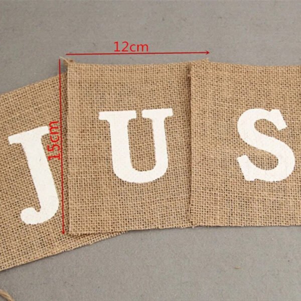 HOT Jute Burlap Bunting Rustic Just Married Mr Mrs Wedding Banner Garland Party Flags Candy Bar Decoration Event Supplies AA8070-Arlik interiors