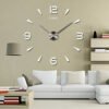 Large Wall Clock Quartz 3D DIY Big Watch Decorative Kitchen Clocks Acrylic Mirror Sticker Oversize Wall Clocks Home Letter Decor-Arlik interiors