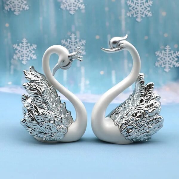 2pcs Swan Model Cute Figurine-Statue-Arlik interiors