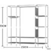 Non-Woven Fabrics Wardrobe Coffee Fabric Closet-Storage & Organization-Arlik interiors