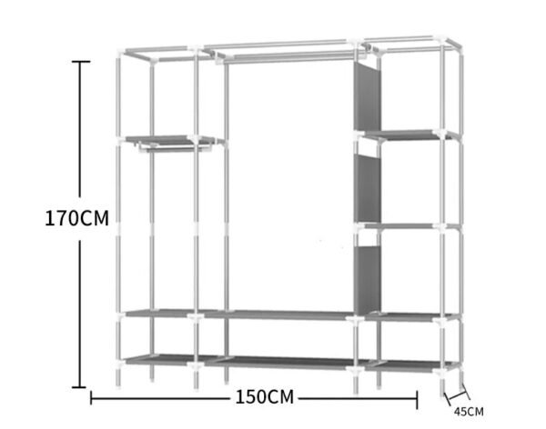 Non-Woven Fabrics Wardrobe Coffee Fabric Closet-Storage & Organization-Arlik interiors