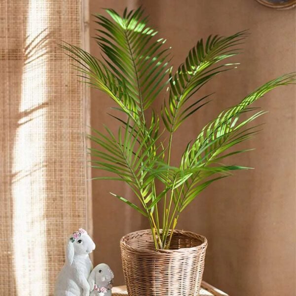 125cm Large Artificial Palm Tree Tropical Plants Branch Plastic Fake Leaves Decor