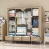 Non-Woven Fabrics Wardrobe Coffee Fabric Closet-Storage & Organization-Arlik interiors