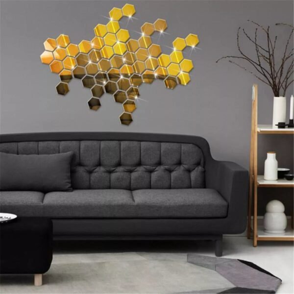 3D Mirror Wall Sticker For Living-Room-Wallpaper-Arlik interiors