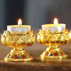 Embossed Buddhist Candle Holder-Cake stand-Arlik interiors