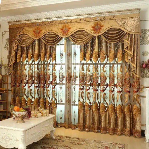 European-Style Luxury Curtains For Living Room-Curtains-Arlik interiors