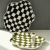 Nordic Checkerboard Ceramic Tableware-Tableware-Arlik interiors