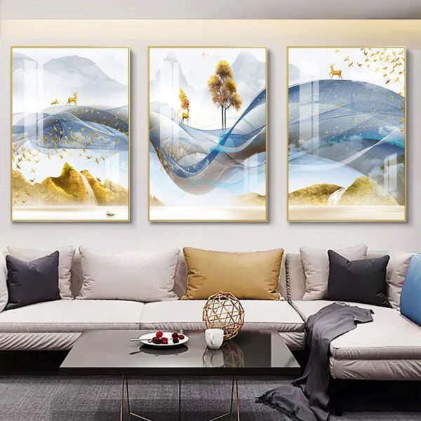 3 Pieces Nordic Wall Art Canvas Paintings-Painting-Arlik interiors