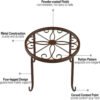 Metal Round Floor Flower Pot Decor-Plant & Flower Bulbs-Arlik interiors