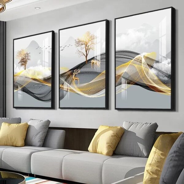 3 Pieces Nordic Wall Art Canvas Paintings-Painting-Arlik interiors