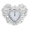 Luxury Mirror Wall Clocks Modern Living Room Silent Love Heart Shape Crystal Glass Wall Clock Big Size Home Decoration Design-Arlik interiors