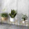 Metal Round Floor Flower Pot Decor-Plant & Flower Bulbs-Arlik interiors