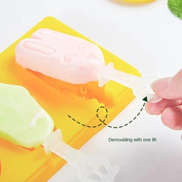 Food Grade Silicone Made with Lid Homemade Ice Cream Ice Cream Popsicle Popsicle Mold DIY Cartoon Cheese Stick Tool-Arlik interiors