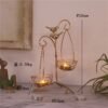 Wrought Iron Golden Bird Aroma Candle Holder