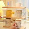 Mug Storage Shelf Storage Kitchen Thickened Tea Cup Rack Sturdy Cabinet Desktop Organizer Home Living Room Wine Glass Cup Rack-Arlik interiors