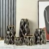 Modern Black and White Ceramic Vases-Vase-Arlik interiors