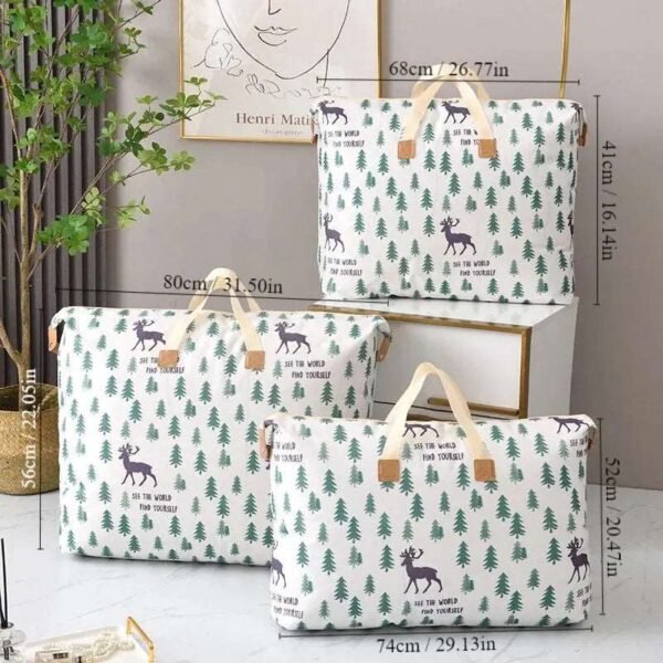 1pc Print Zipper Quilt Storage Bag-Storage & Organization-Arlik interiors