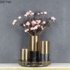 Marble Gold-plated Metal Vase-Vase-Arlik interiors