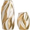 Gold Painted Ceramic Vase Home Ornament-Vase-Arlik interiors