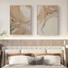 Islamic Calligraphy Posters and Prints Allahu Akbar Beige Gold Marble Canvas Painting Abstract Wall Art Picture for Living Room-Arlik interiors