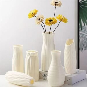 Home Nordic Plastic Vase Simple Small Fresh Flower Pot Storage Bottle for Flowers Living Room Modern Home Decoration Ornaments-Arlik interiors