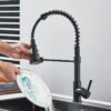 Matte Black Pull Down Kitchen Faucet-Faucet-Arlik interiors