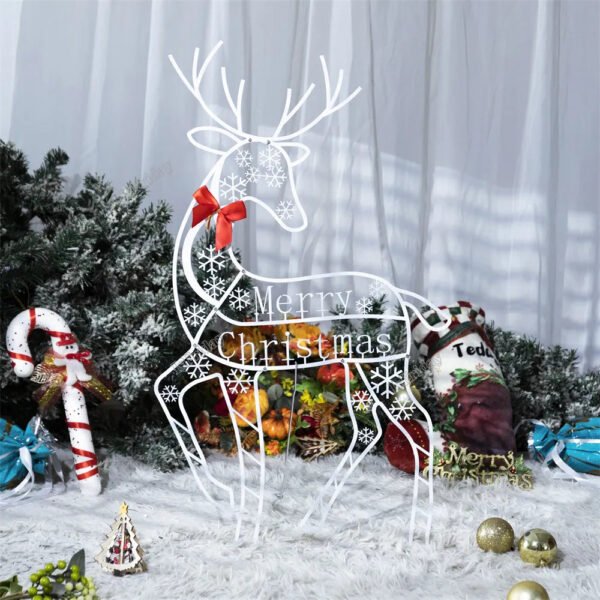 3PCS Elk Deer Statue Christmas Garden Decor-Seasonal & Holiday Decorations-Arlik interiors