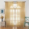 Light Luxury Villa Elegant Tulle Curtain Gold Curtain