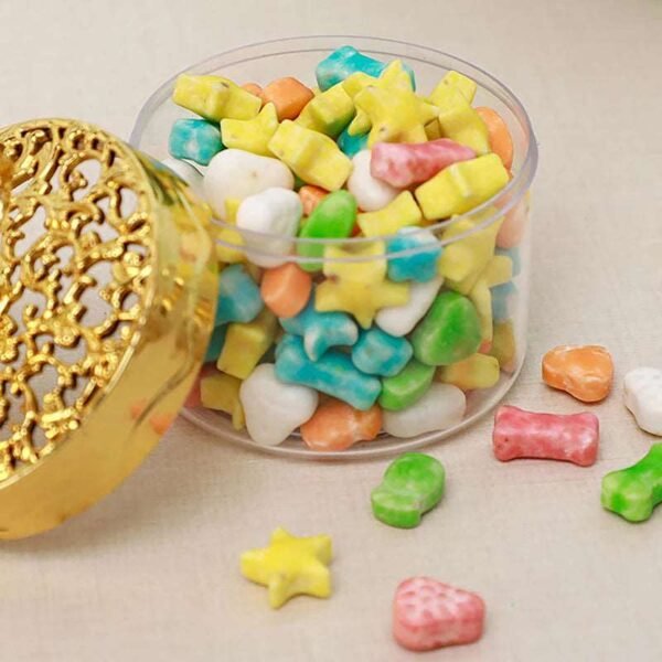 1Pc New Plastic Candy Boxes Electroplated Gold Transparent Decorative Boxes