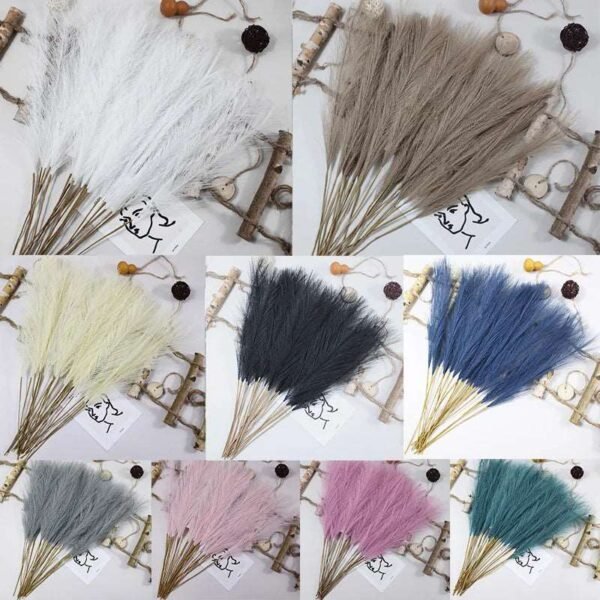 20PCS Fluffy Pampas Grass Boho Decor Flower Fake Plant