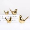 Golden Birds Figurine 4 Sizes Nordic Ceramic Gold Animal Statue jewelry Home Decoration Living Room Table Decoration-Arlik interiors