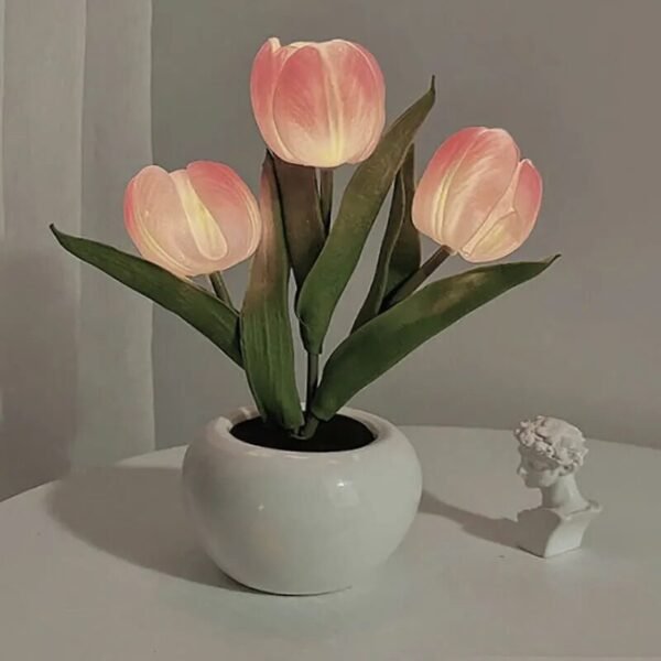 LED Tulip Table Lamp Bedside Night Light-Flowers-Arlik interiors