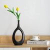 Minimalist Hollowed Out Ceramic Vase Living Room Ornaments-Vase-Arlik interiors