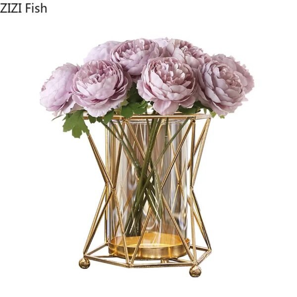 Flower Vase Metal Flowers Pot-Vase-Arlik interiors