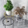 Metal Round Floor Flower Pot Decor-Plant & Flower Bulbs-Arlik interiors