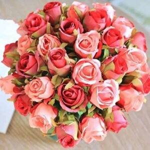 12 Heads/Bundle Artificial Rose Flowers-Artificial Flora-Arlik interiors