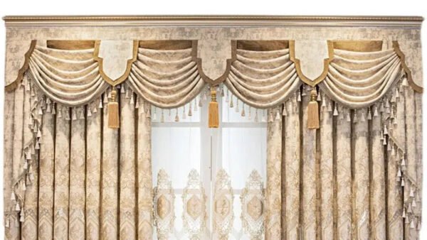 European Embroidery Living Room Curtains-Curtains-Arlik interiors