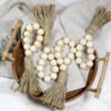 Handmade Natural Wooden Beads Napkin Rings Set of 6-Seasonal & Holiday Decorations-Arlik interiors