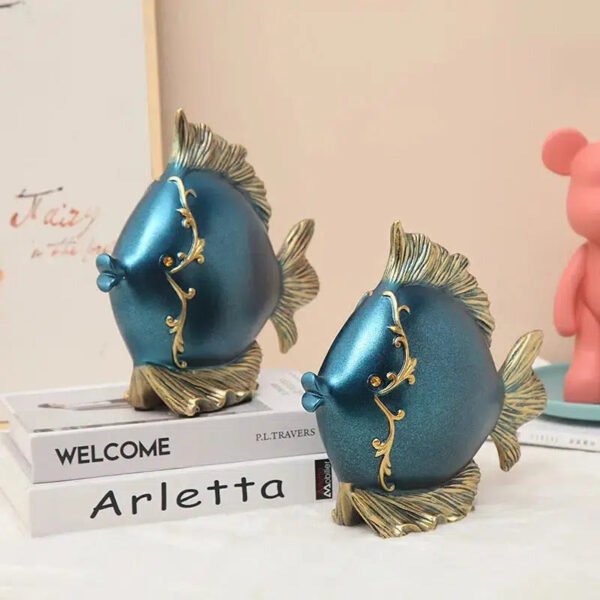 2PCS Fish Resin Ornaments Statue Home Decoratio-Statue-Arlik interiors