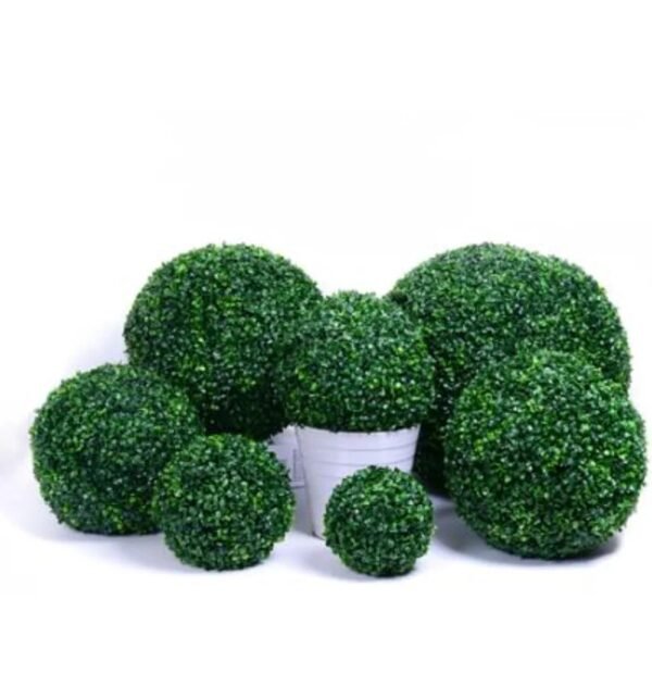 Green Grass Ball Artificial Plant Milan Grass Ball Plastic Boxwood Ball Eucalyptus Ball Wedding Party Outdoor Decoration Bonsai-Arlik interiors