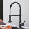 Matte Black Pull Down Kitchen Faucet-Faucet-Arlik interiors