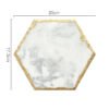 Natural Marble Trays Decorative Nordic Gold Stroked Coasters-Kitchen & Dining-Arlik interiors