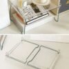 1pc Transparent Pet Desktop Shelf With Elevated Dormitory Folding Storage For Layered Office Workstation Debris-Arlik interiors