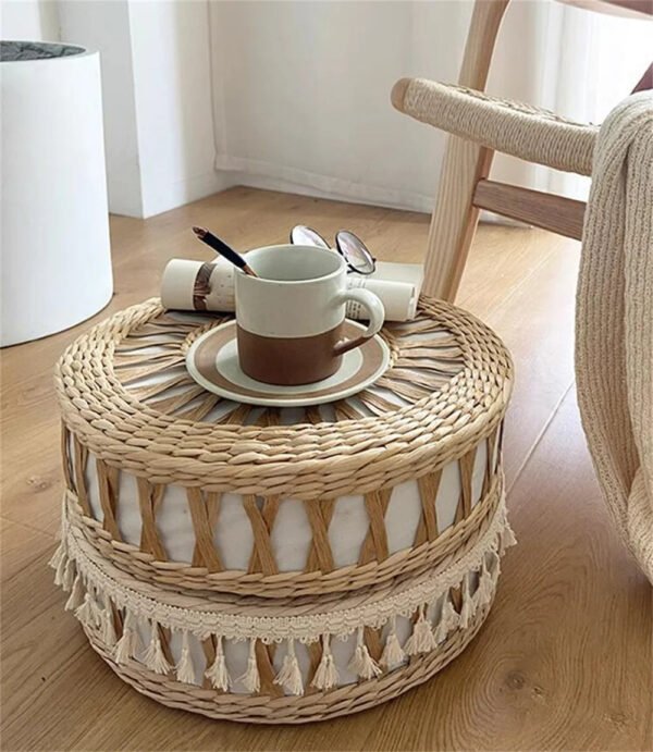 Living Room Coffee TaDecor Ceoffee Table Cover Grass Woven Rattan Decor